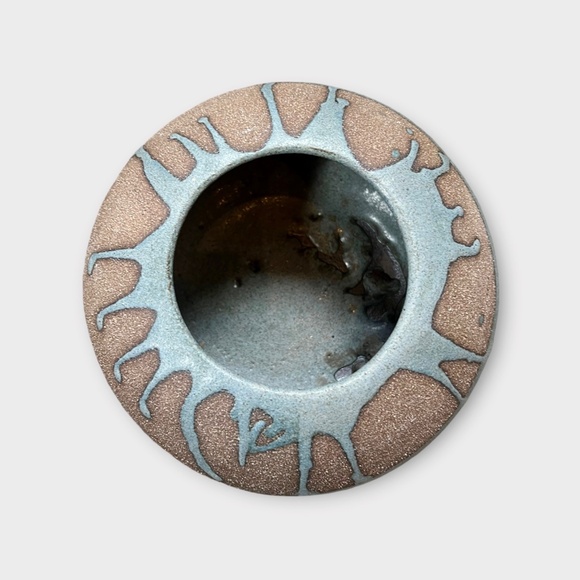 Vintage Drop Glaze Low Vase - Picture 5 of 7